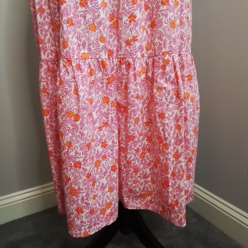 J. Crew Re-Imagined Floral Tiered Ruffle Sleeveless Midi Dress - 8 - Picture 7 of 15